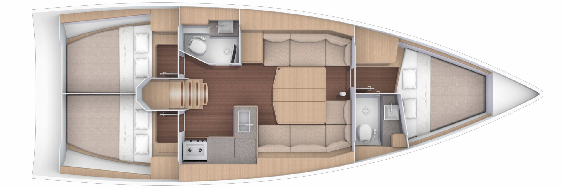 Bareboat Rental Sailboat Dufour with a boat licence