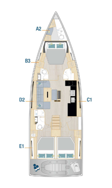 Sailboat rental in Marseille - Hanse Hanse 510