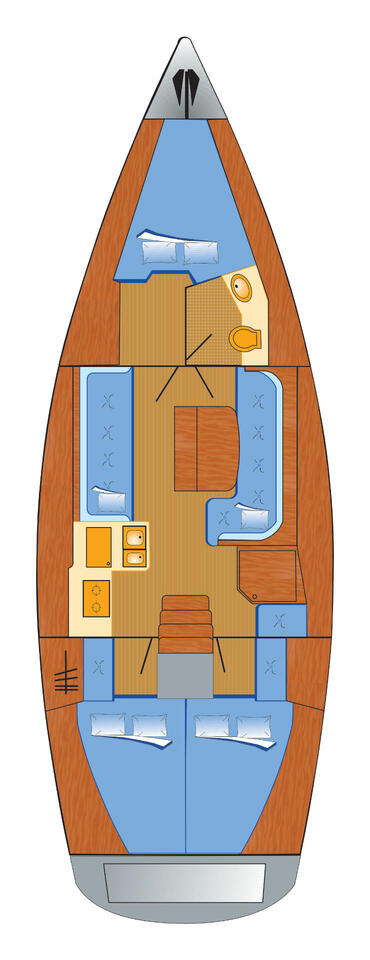 Bareboat Rental Sailboat Bavaria with a boat licence