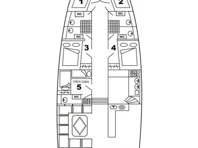 Bareboat Rental Sailboat Custom Made with a boat licence