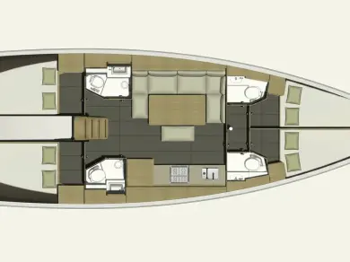Bareboat Rental Sailboat Dufour with a boat licence