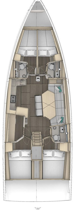Sailboat rental with or without captain Dufour Sukošan