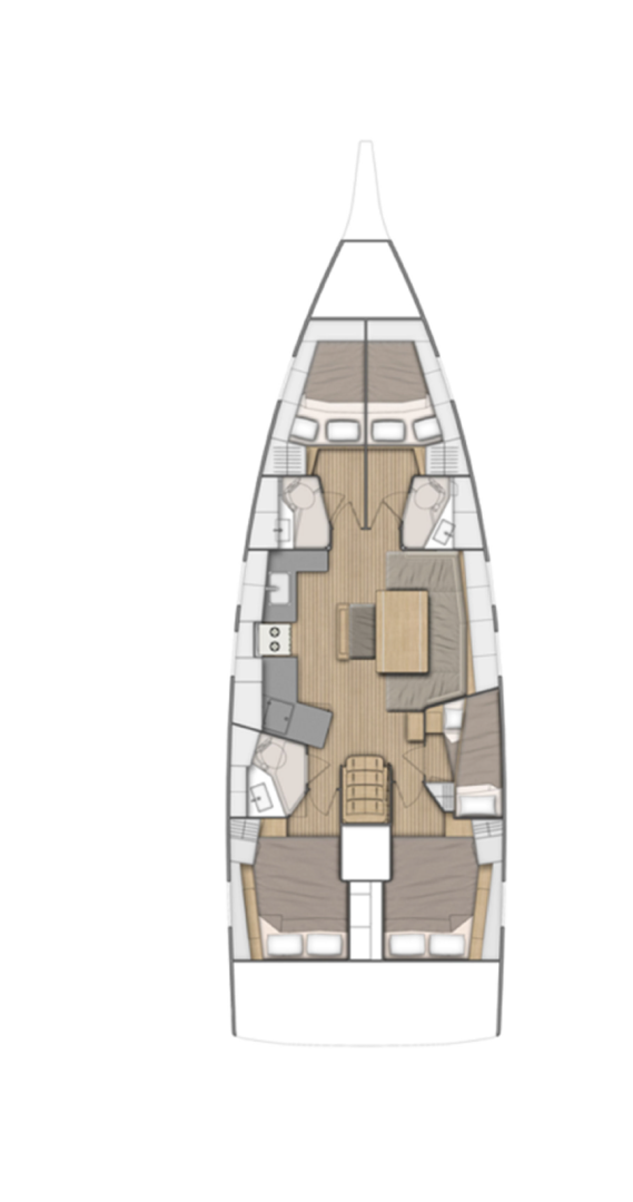 Bareboat Rental Sailboat Bénéteau with a boat licence