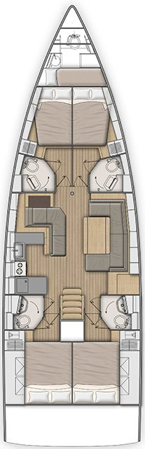 Boat rental Bénéteau Oceanis 51.1 in Gouvia on Samboat