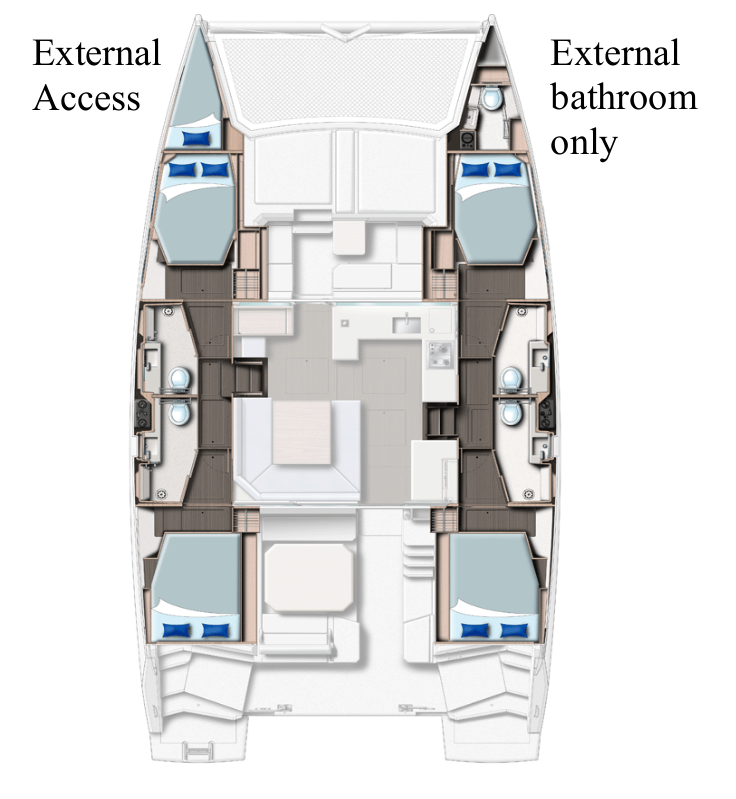 Leopard Catamarans / Robertson & Caine Leopard 45 charter bareboat or captained in  Cannigione