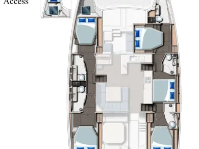 Boat rental Leopard Catamarans / Robertson & Caine Leopard 50 - 5 + 1 cab in Cannigione on Samboat