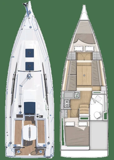 Sailboat rental in Ajaccio - Bénéteau Oceanis 30.1