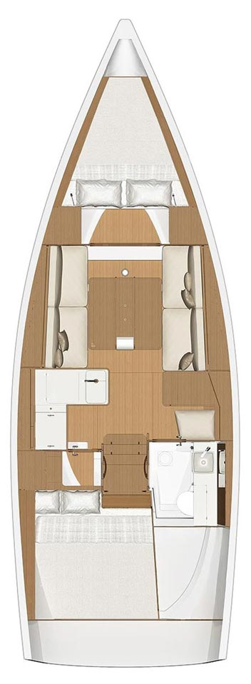 Bareboat Rental Sailboat Dufour with a boat licence