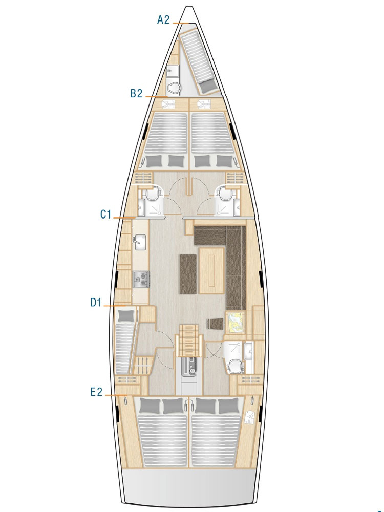 Sailboat rental in Komolac - Hanse Hanse 508