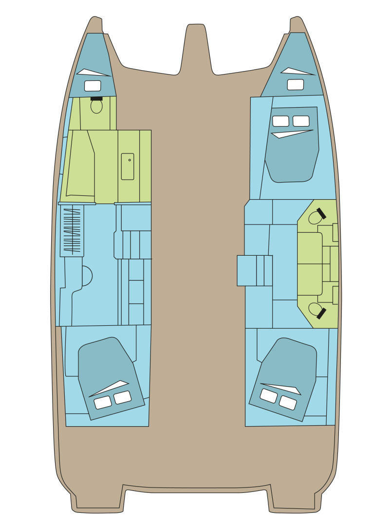 Catamaran rental in Nassau - Fountaine Pajot Fountaine Pajot FP 44 Maestro - 3 + 2 cab.