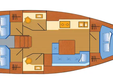 Bareboat Rental Sailboat Dufour with a boat licence