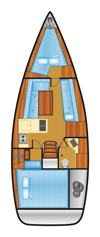 Bareboat Rental Sailboat Bénéteau with a boat licence