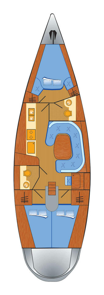 Bootsbau Rügen GmbH Vilm 41 cruiser charter bareboat or captained in  Barth