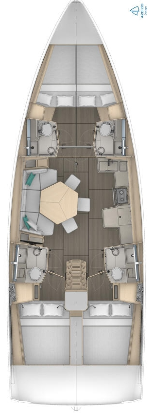 Bareboat Rental Sailboat Dufour with a boat licence