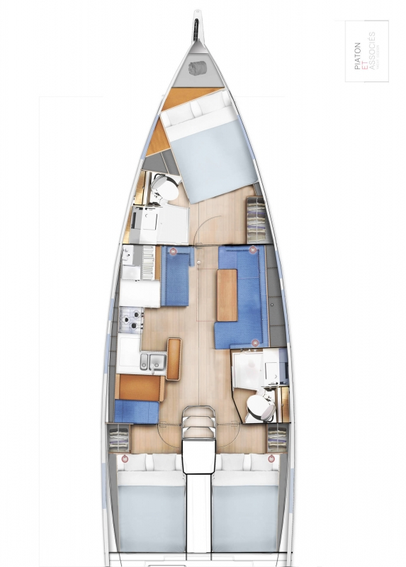 Sailboat rental with or without captain Jeanneau Komolac