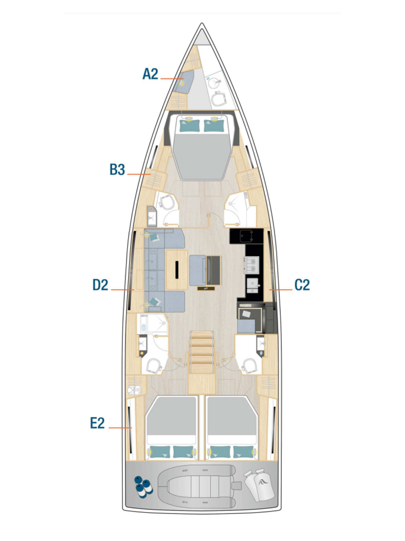 Bareboat Rental Sailboat Hanse with a boat licence