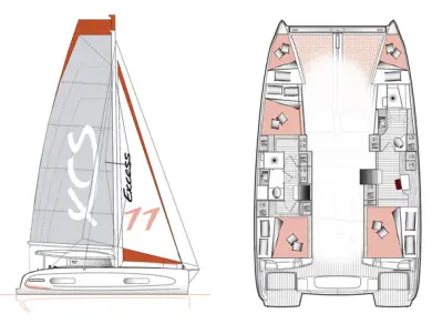 Excess Excess 11 charter bareboat or captained in  Ajaccio