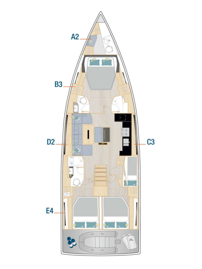 Bareboat Rental Sailboat Hanse with a boat licence