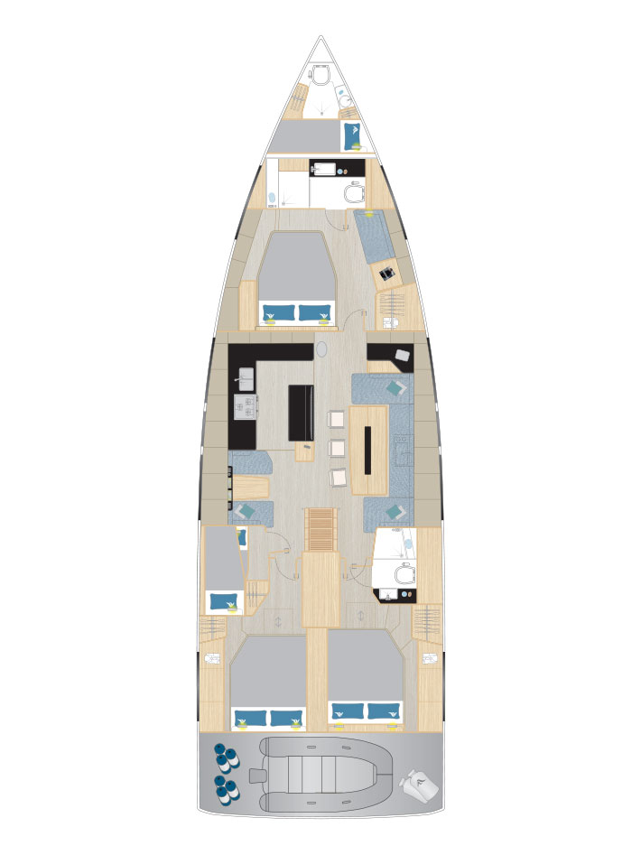 Sailboat rental in Kaštela - Hanse Hanse 590