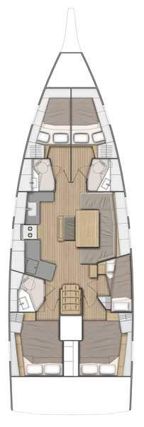 Bareboat Rental Sailboat Bénéteau with a boat licence