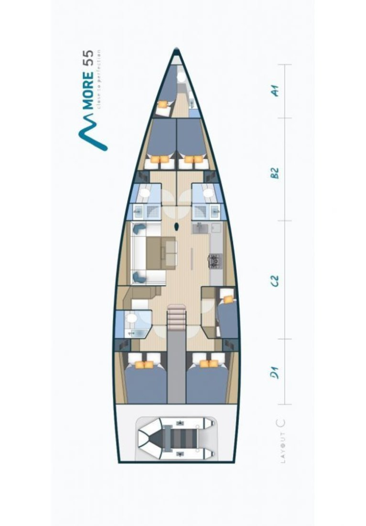 Yacht charter Kaštela cheap More 55