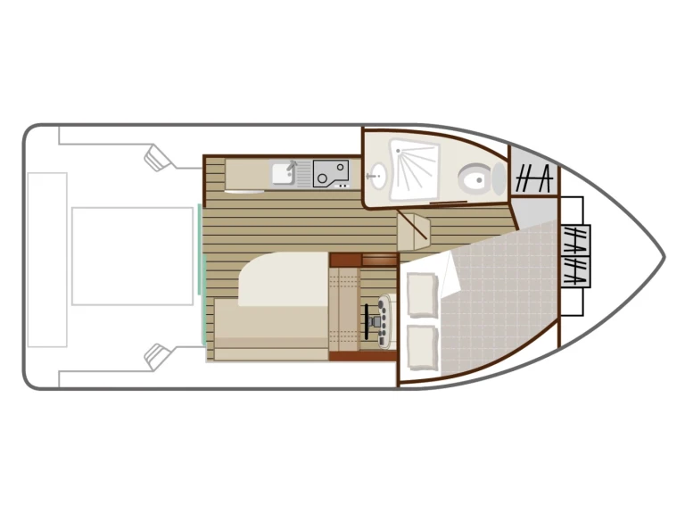 Bareboat Rental Motorboat Nicols Yacht with a boat licence