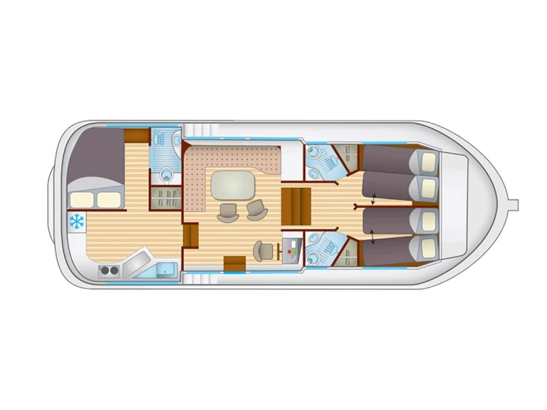 Bareboat Rental Houseboat Pénichette with a boat licence