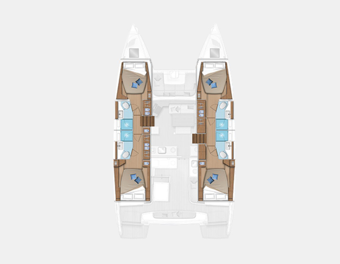 Yacht charter Bas du Fort cheap Lagoon 46