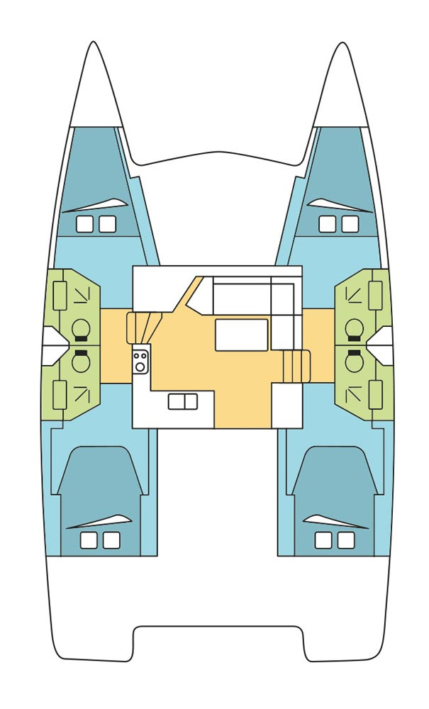 Catamaran rental in Trogir - Fountaine Pajot Isla 40