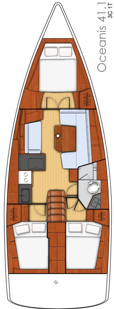 Bareboat Rental Sailboat Bénéteau with a boat licence