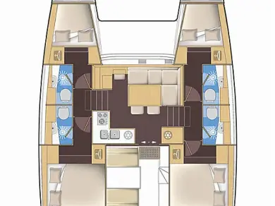 Catamaran rental with or without captain Lagoon Lefkáda