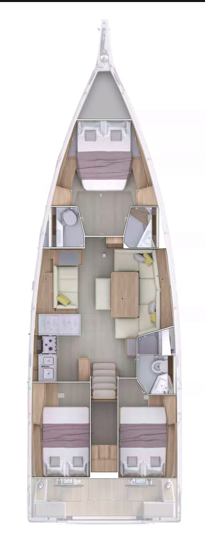Bénéteau Oceanis 47 - 3 cab. charter bareboat or captained in  Trogir