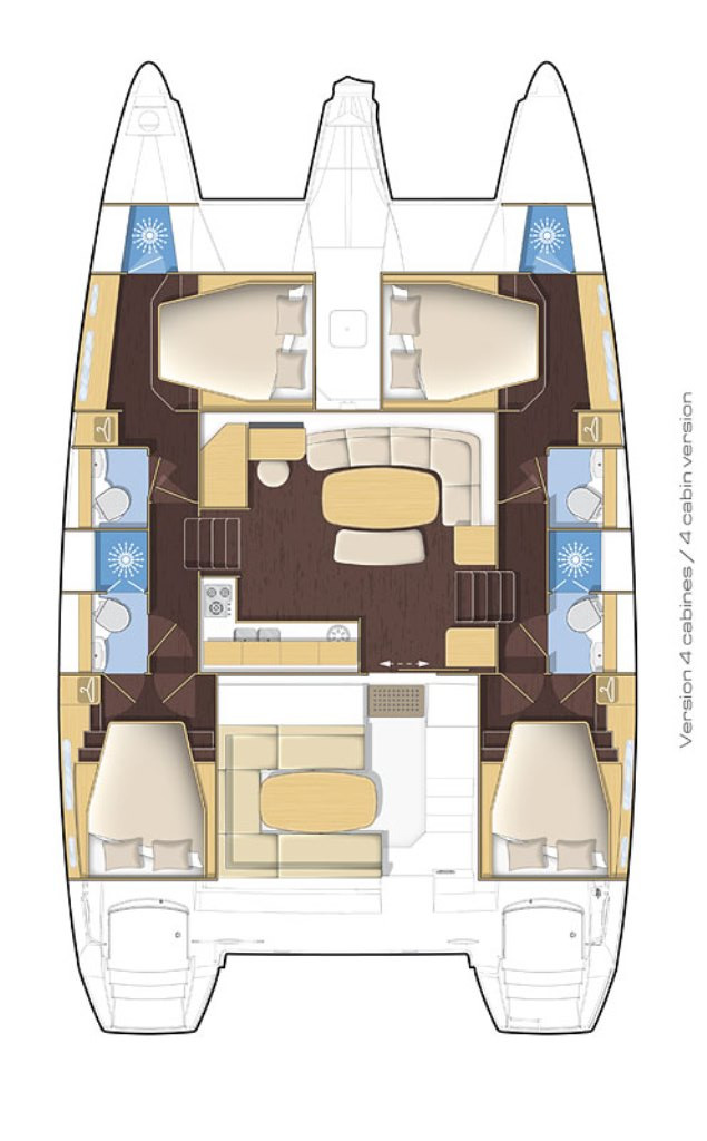 Bareboat Rental Catamaran Lagoon with a boat licence