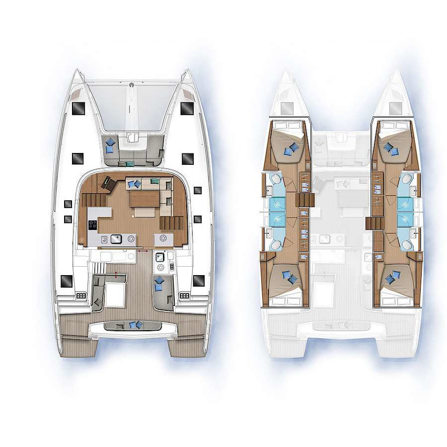 Catamaran rental in Trogir - Lagoon Lagoon 46