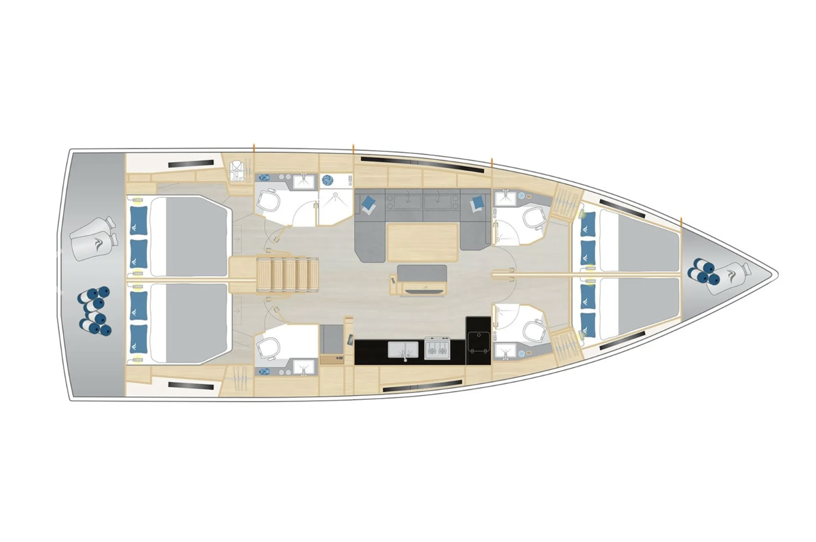 Bareboat Rental Sailboat Hanse with a boat licence