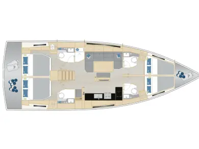 Bareboat Rental Sailboat Hanse with a boat licence