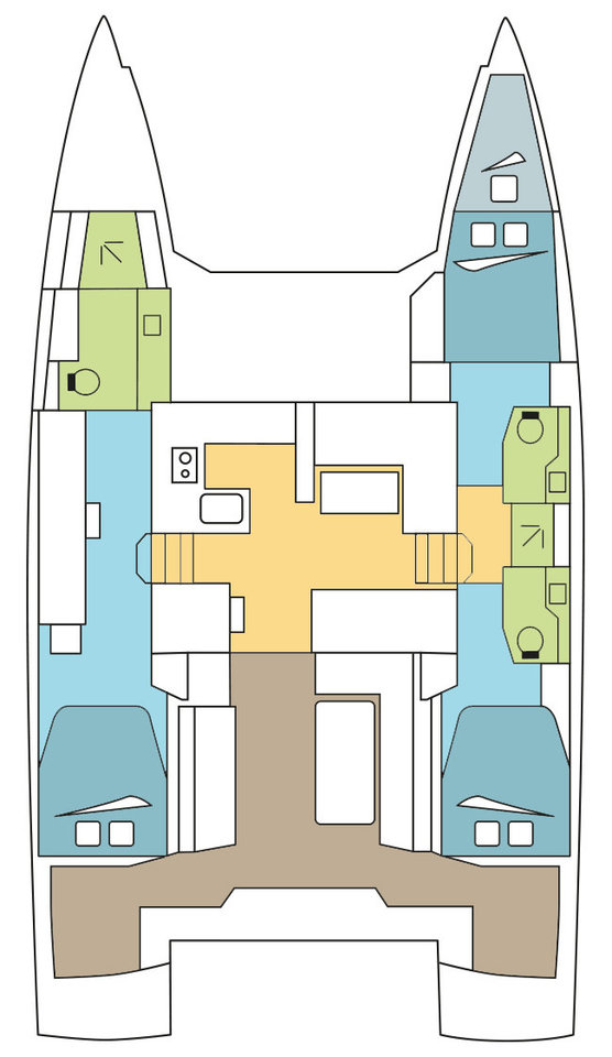 Catamaran rental with or without captain Nautitech Komolac