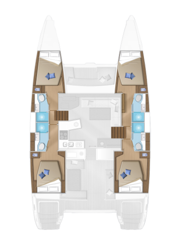 Catamaran rental in Mykonos (Island) - Lagoon Lagoon 450 F