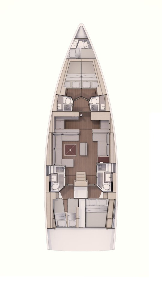 Bareboat Rental Sailboat Dufour with a boat licence