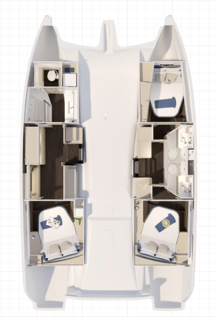 Catamaran rental with or without captain Fountaine Pajot Frenchtown