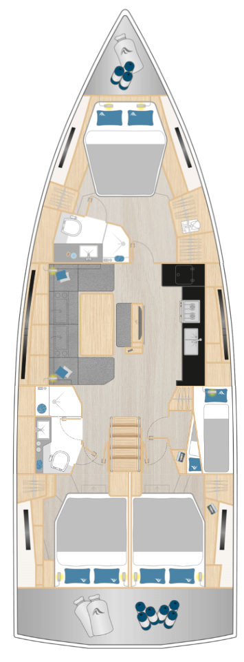 Sailboat rental with or without captain Hanse Marseille