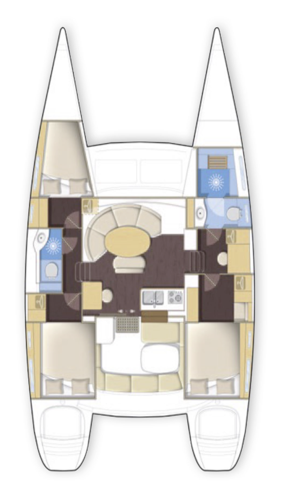 Bareboat Rental Catamaran Lagoon with a boat licence