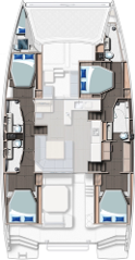Bareboat Rental Catamaran Leopard Catamarans / Robertson & Caine with a boat licence