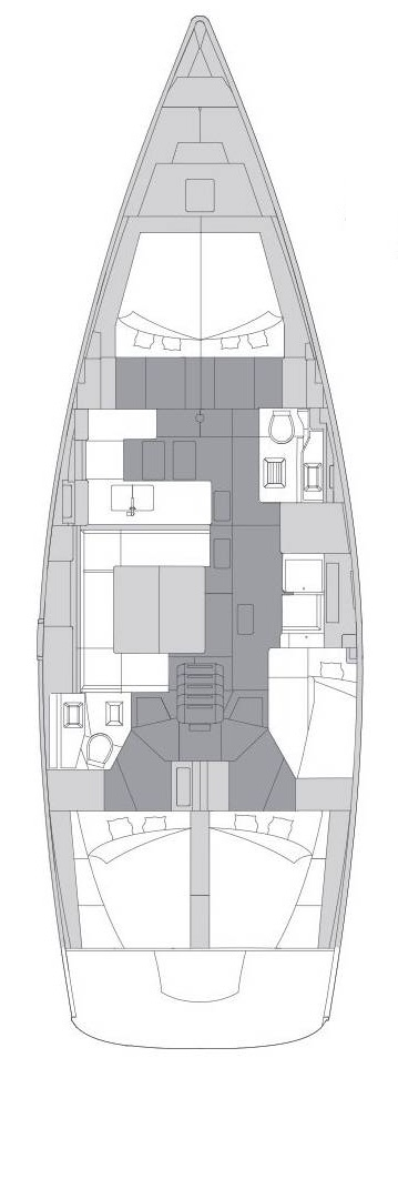 Sailboat rental in Kaštela - Elan Impression 50.1