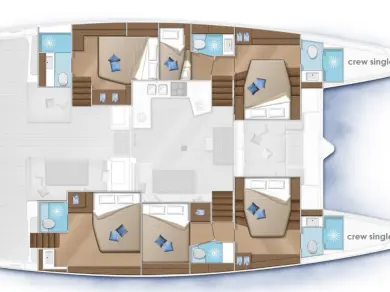 Bareboat Rental Catamaran Lagoon with a boat licence