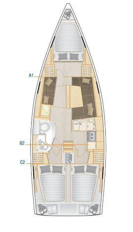 Hanse Hanse 388 charter bareboat or captained in  Seget Donji