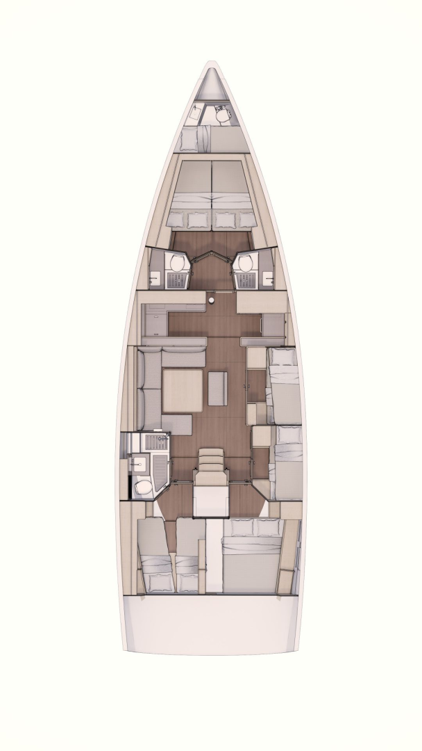Sailboat rental in Seget Donji - Dufour Dufour 530