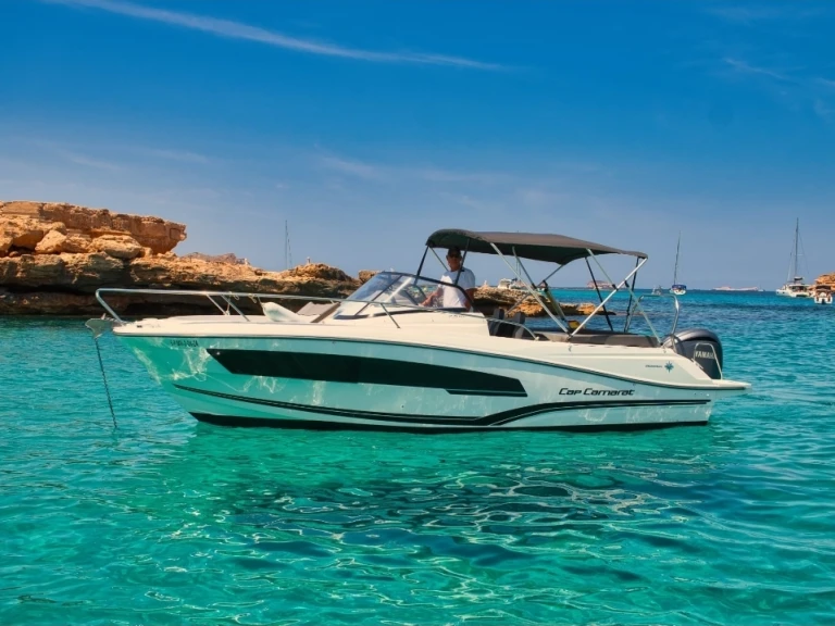 Jeanneau Cap Camarat 7.5 WA charter bareboat or captained in  Sant Antoni de Portmany