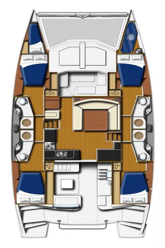 Catamaran rental in Lefkáda - Leopard Catamarans / Robertson & Caine Leopard 48 - 4 + 1 cab.
