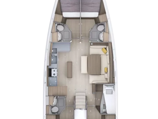 Sailboat rental with or without captain Bénéteau Lefkáda